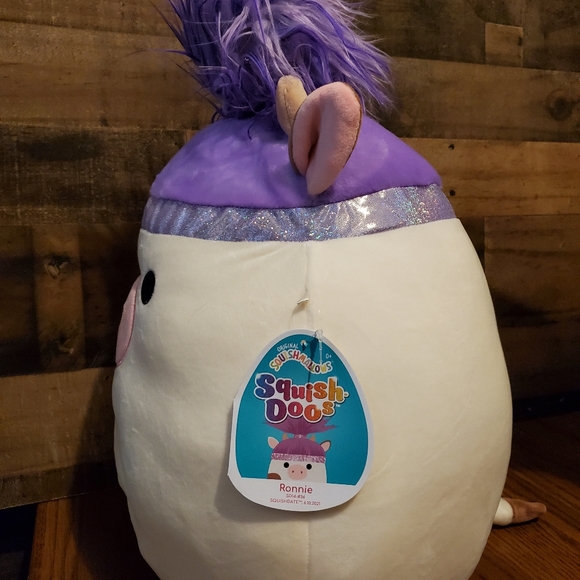 Squishmallow Squish-Doos Ronnie the Cow 14" Plush Stuffed Kellytoy Purple NWT - Picture 5 of 10